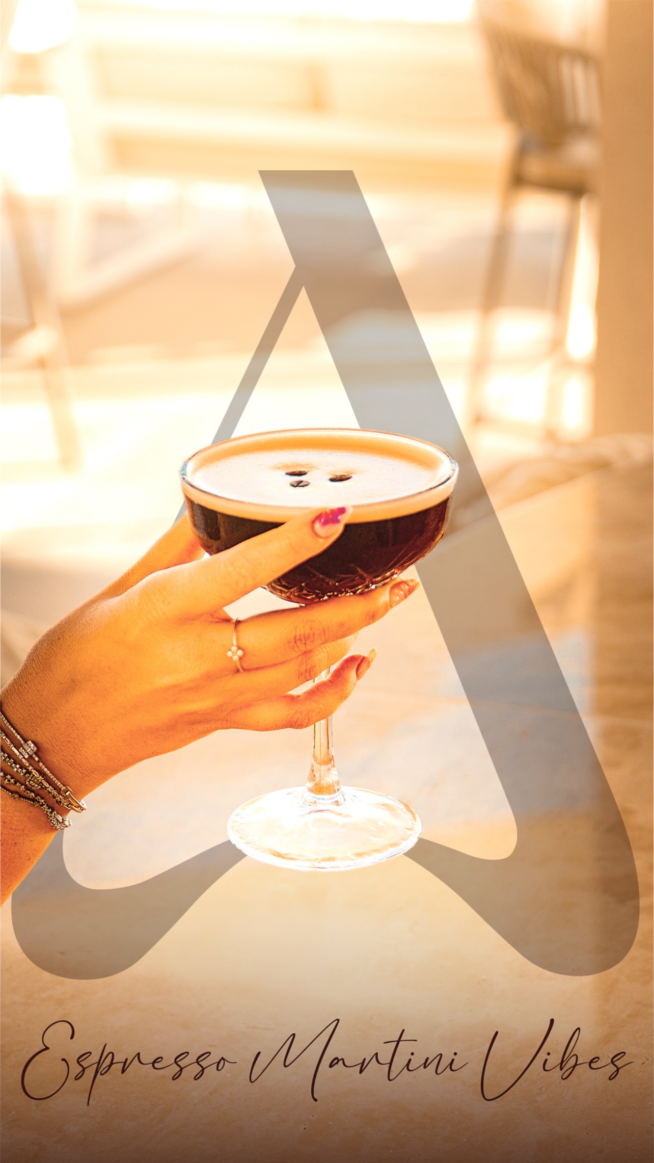 FUGA Espresso Martini · taze espresso, votka, kahve likörü.